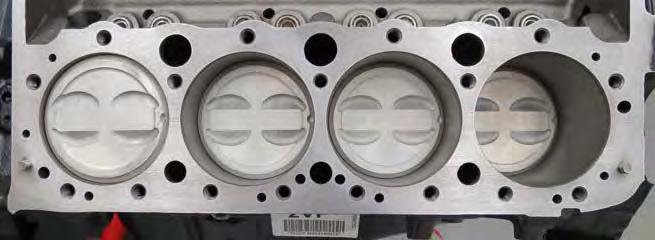 9. The engine block s mating surface should be virtually spotless as shown in the photo below.