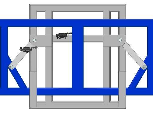 For optimal performance, minimize the distance from the boom frame roll sensor to the pivot point (A) and minimize the vertical distance between the chassis roll sensor and the pivot point (B).
