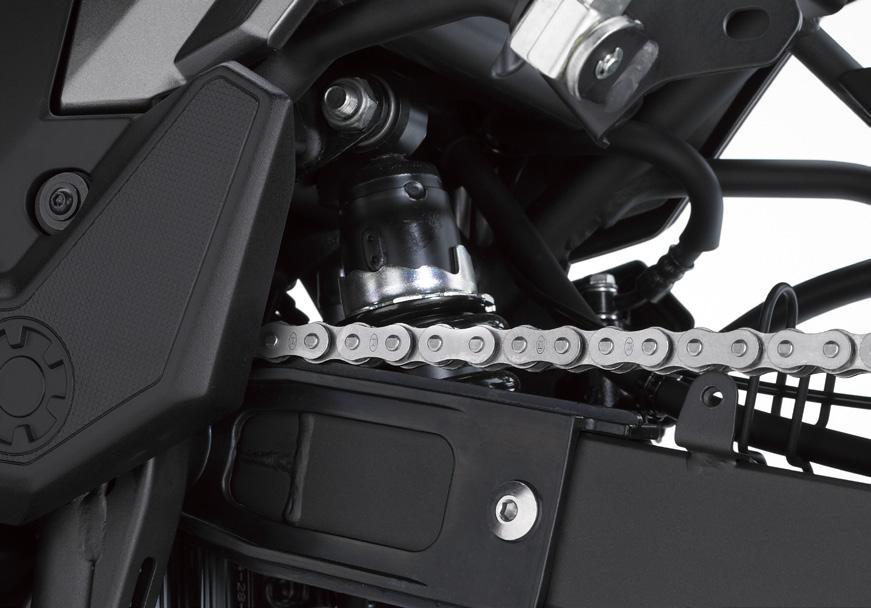 Bottom-link Uni-Trak rear suspension is also tuned for rough paved roads and contributes to ride comfort.