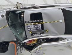 Twenty-nine different measures are recorded in each of the small overlap crash tests: Head acceleration (three