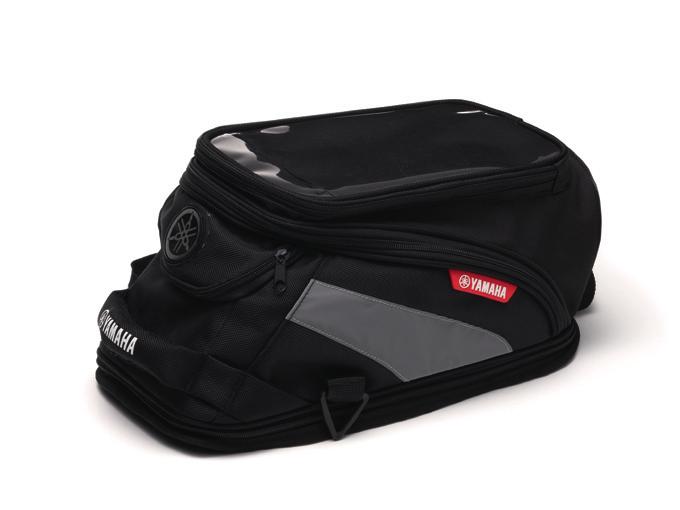 City Tankbag Tank-mounted bag for Yamaha street motorcycles Soft tankbag with flexible bottom and easy fixation 12L volume Includes pocket for small