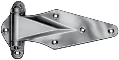 KASON SURFACE MOUNT HINGES NARROW FLANGE HINGES Q Q Workhorse hinges in two sizes Q Q High strength with stainless steel through pin Supplied as right hand.