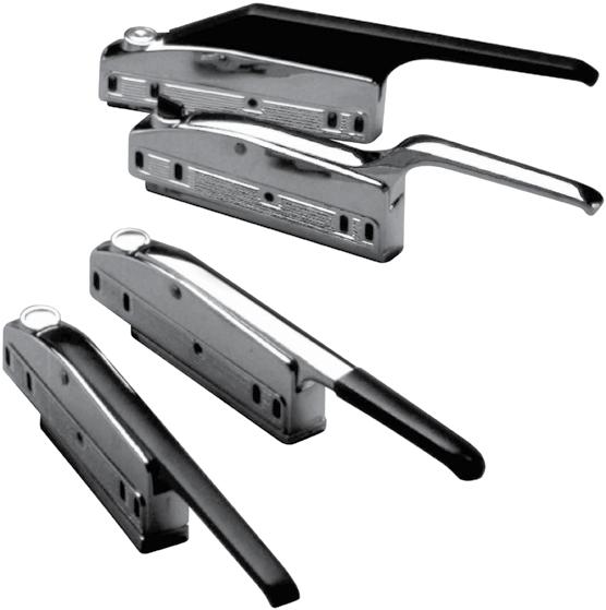 polished chrome handle HANDLE STYLES: Offset, straight, straight with vinyl sleeve LOCK SELECTION: Key cylinder lock or knob turn. Non-cylinder latches can be converted to cylinder locking.