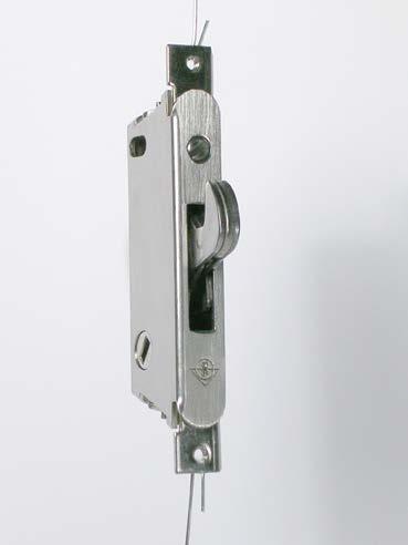 Bolt is adjustable to compensate for settling or door/jamb misalignment.