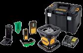 0Ah Battery, Charger, TSTAK Storage Case, Mounting Bracket 10.8V GREEN CROSS & PLUMB LASER DCE0822D1G-XE GREEN BEAM 4X VISIBILITY DCE0822D1G-XE Levelling Type Self Accuracy Dot 0.2mm/m, Line 0.