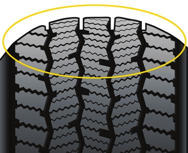Over-inflation expands the tire forcing more wear in the center of the tread. Keep tires properly inflated.