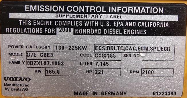 The EPA Engine Family is a 12 character (letters and numbers) identifier assigned when a diesel engine model is certified in