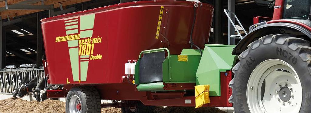 Twice as good - the Strautmann two-auger mixers The fodder mixing wagons of the Verti-Mix Double series particularly excel by their high mixing