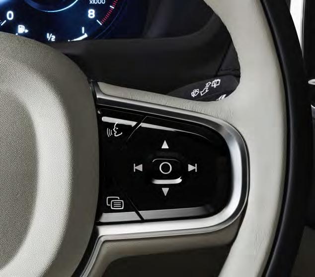 When the ignition is turned off, the display has a glossy black, hi-tech look. Our tablet-sized 9-inch Sensus Touch screen center display is vertical.