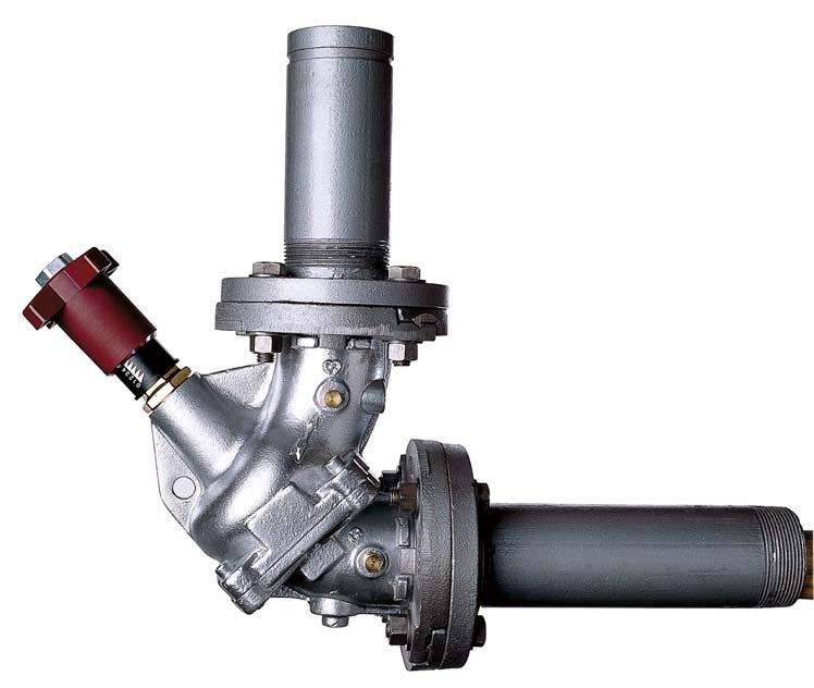 This is possible because the innovative valve body has been split on a 45 angle, and is secured by four bolts. Rotating one half of the body 180 produces a 90 change in flow direction.