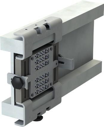 The fixture is designed for use on support profiles and for straight and angled cuts.