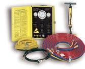 Shore Hire supplies heavy-duty hand pump and hoses complete with inflation hose and gauge.