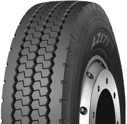 footprint and more contact on the road surface Special tyre casing and compound offer great value by longer mileage with less cost AD156 AZ171 11R22.5 12R22.