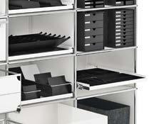 17 A5 drawer, D: 500 18 A4 drawer, D: 500 19 Extension fi ling set, D: 500 Accessoires