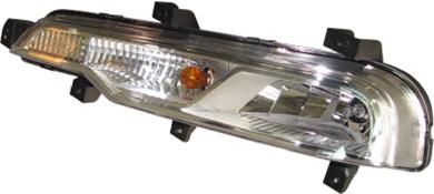 mounted stop lamp, Reflex reflector Side lamps: Outside turn signal lamp 2) Layout Front Side Outside Turn
