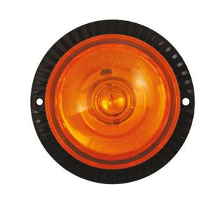 R65 MB12AME COMPACT LED MINI-BEACON 4 Two-Bolt Fixing 96mm 85mm 64mm Ø96 x 64mm MB12AME R65 Amber Ultra compact warning beacon ECE R65 approved Extended voltage;