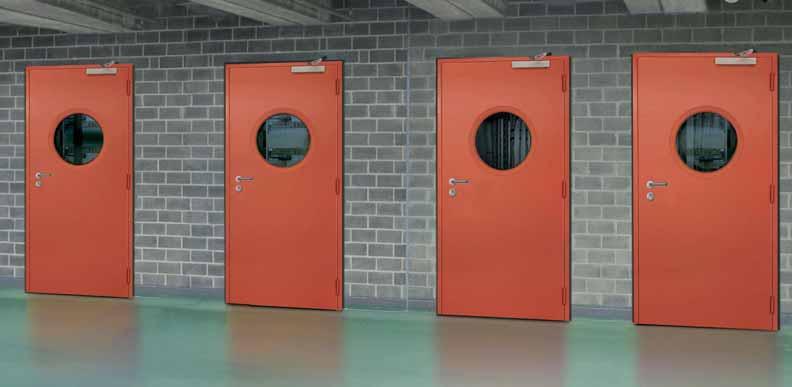 NEW Fire resistant single leaf steel doorsets E 60/120/240-1 Teckentrup HC -BS OPTIONAL GLAZING OPTIONAL OVER AND SIDE PANELS Also available in With multi-purpose protection Fire restitant in