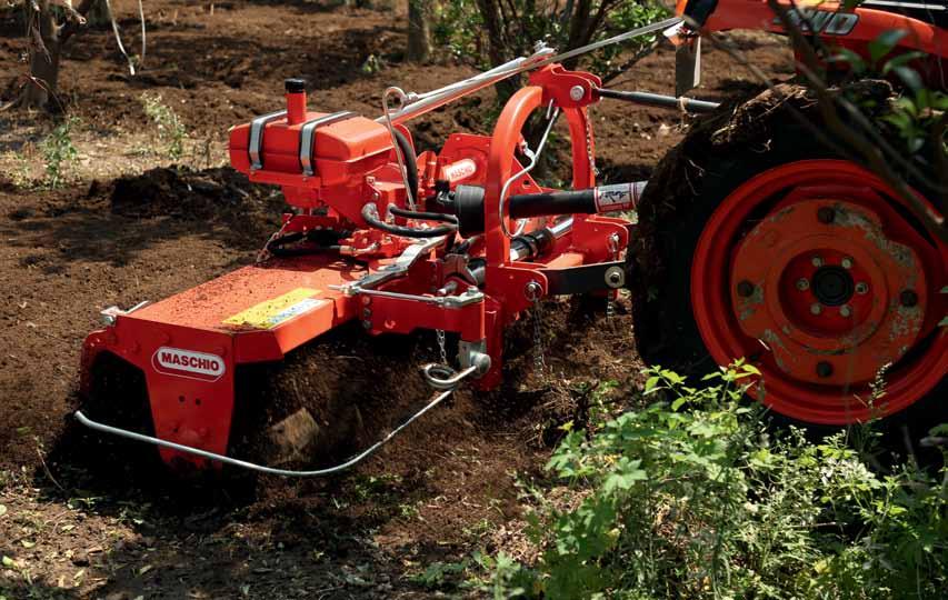 ROTARY TILLERS RANGE HYDRAULIC OFFSET ROTARY TILLERS Side offset models allow to work in comfort during all inter-row
