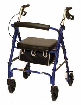 aluminum frame. Comes standard with a storage pouch under seat for added privacy. HCPCS Code: E0143, E0156 PB1028 PB1028BL Junior Rollator - Flame Burgundy Junior Rollator - Flame Blue B B.