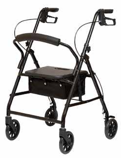 Featuring adjustable-height handles, molded hand grips, removable storage pouch and curved padded backrest, users can customize their comfort.
