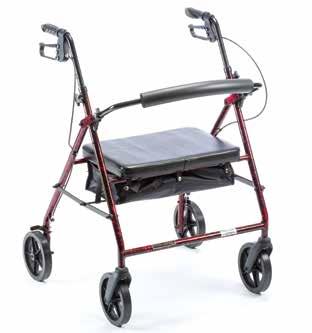 G. ProBasics Bariatric Aluminum Rollator The ProBasics Bariatric Aluminum Rollator features a durable, welded frame, locking loop brakes, large 8 wheels and a 400 lb.