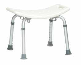 ProBasics Bath Chair with Padded Arms The ProBasics Bath Chair with Padded Arms features adjustable height legs to accommodate multiple user heights.