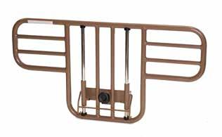 ProBasics Four Bar Half Rails Clamp on rail, no tools required Welded steel construction with brown vein finish and chrome on the second and fifth rail for scratch-resistant movement of the