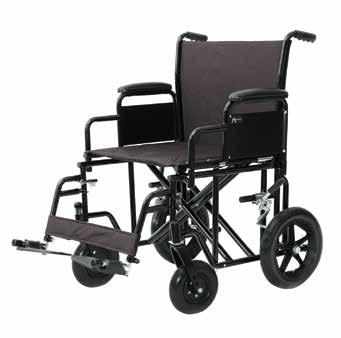 RS C. ProBasics Deluxe Lightweight Aluminum Transport Wheelchair Weighing only 27 lb. and featuring 12 rear wheels to accommodate easier mobilty on uneven surfaces.