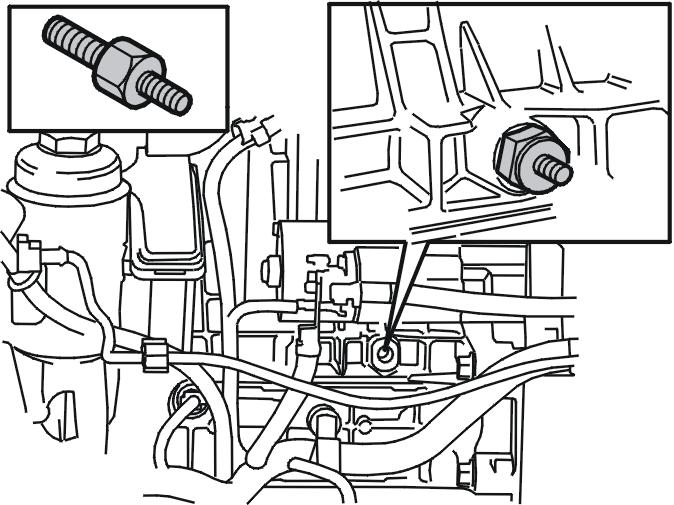 3(5) the clamp on the crankcase ventilation hose (1). Tighten the clamp slightly before pressing on the hose the crankcase ventilation hose (1). Tighten the clamp. Installing oil trap, continued the screws (2), 2 pcs.