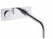 3 memory temperature settings Colour responsive light when changing temperature Wall mounted tap With water flow