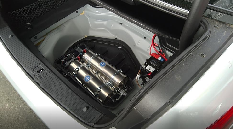 Compact system: LD prototype placed in spare-wheel compartment Fits easily in