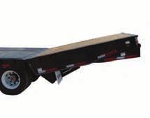 Fold Tail Trailers Figure 4-9: Lower Trailer Suspension 5. Pull rear ramp control (2) to raise tail ramp to the highest position. See figure 4-10. Figure 4-10: Raise Tail Ramp to Highest Position 6.