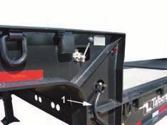 Fold Tail Trailers 4. Lower the landing gear. Talbert Trailers use a two speed landing gear from several different manufacturers. High speed may be in on some models and out on others.