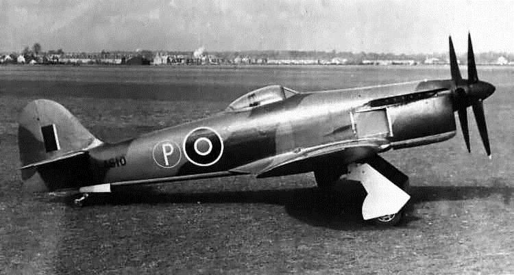 This particular airframe was eventually fitted with Napier Sabre VII engine and reached airspeeds in the vicinity of 485 mph.