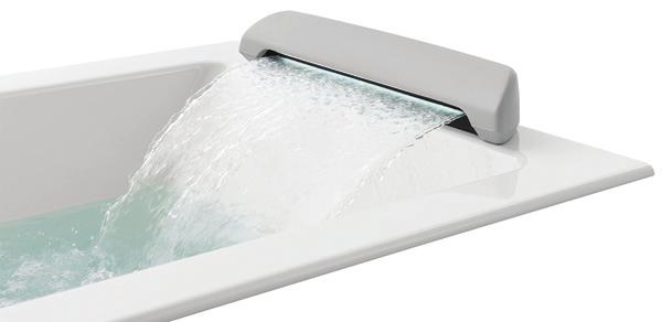 DROP-IN AIRBATH DXV AQUA MOMENT Drop-In Airbath with Waterfall DIMENSIONS Nominal 72" x 36" x 22-1/2" (1829 x 914 x 572 mm) Canvas White D12015328.