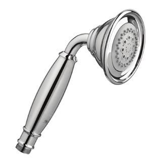 144 D35160780.150 482 554 554 TRADITIONAL 5-Function Hand Shower Five spray functions. Hand shower maximum flow rate: 2.0 gpm (7.6 L/min). D35107781.100 D35107781.144 D35107781.