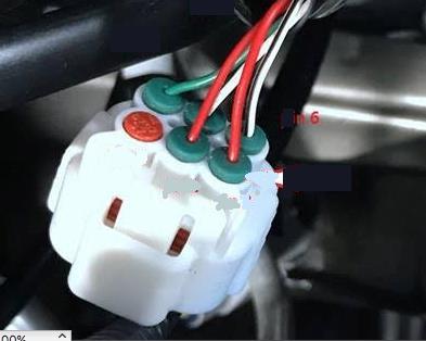 13. At the driver side, unplug 6 pin connector from the