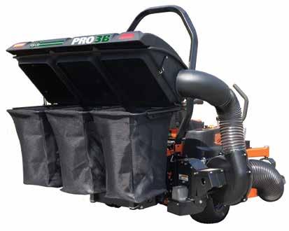 Designed with the professional landscape contractor in mind, the is a true commercial collection system. The tapered design of the bags makes them easy to remove and dump.