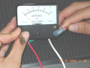 Use the clamp-on meter (DC current-meter): With the clamp-on
