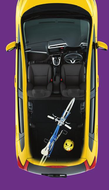 TALL MODE Tall Mode is the first of the really astounding innovations. The back seats cleverly flip to give you the full advantage of the height of the car from the floor to the ceiling.