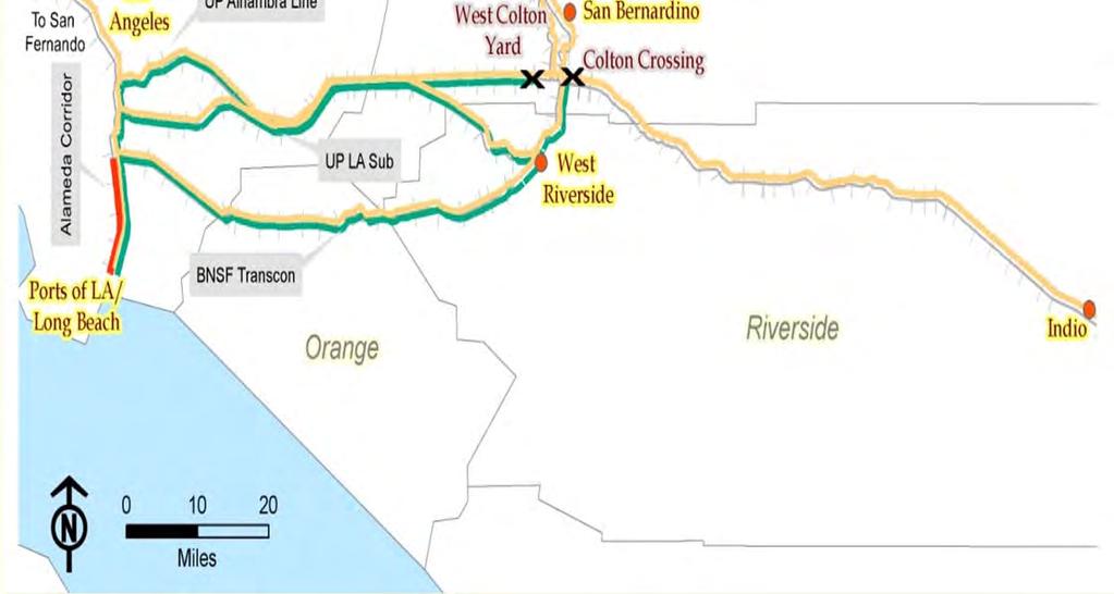 Electrification Analysis - Overview 3 Geographic Options Analyzed: Alameda Corridor Ports to West Colton/San Bernardino Ports to Barstow/Indio/Chatsworth/San