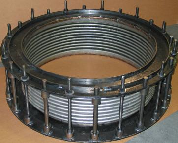 liner. Custom elliptical steel flanges, 353 4 x 50 FxF with control rods.