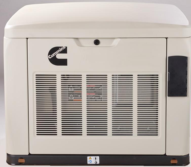 The generator meets NFPA 37 which allows it to be installed 18 inches from a building. It has powerful motor starting ability and can easily start and run a 5 ton A/C¹ under full pre-load.