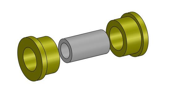 SUSPENSION BUSHES / INNERS / BOLTS / LOCKING NUTS The wishbones are mounted at the suspension brackets using polyurethane bushes as shown in fig. 8.5.