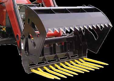 the attachment is fitted with quality heavy-duty tines to accommodate
