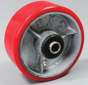 7 12410-200 12402 Polyurethane Wheel Wheel - Red Polyurethane On Cast Iron Centre A B C D