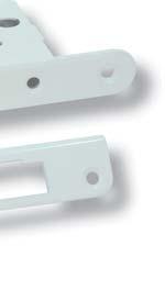 Material: Steel Lock body 16 x 0 mm - white lacquered Front plate 22 x 240 mm -