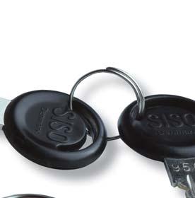 2 metal keys To close: push cylinder and turn key To open: turn key Key