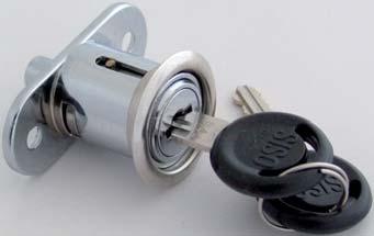lock Ø 21,5 2 Ø23 7 Specification: Zamak lock body & cylinder Steel rosette, keys &