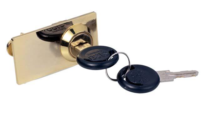 GLASS DOOR LOCK NO. 916 DOUBLE OR SINGLE DOORS, HINGED MODEL X-916 Black anodized # 14.09.